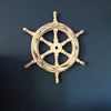 Scott handicraft Premium Nautical Handcrafted 20" White Wooden Ship Wheel
