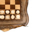 Premium Classic Wooden  2-in-1 Chess-Backgammon Board With Mount Ararat Outline Handcrafted