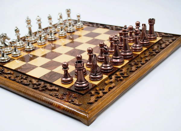 Timeless Elegance Handmade Wooden Chess Set with Classic Chess Pieces