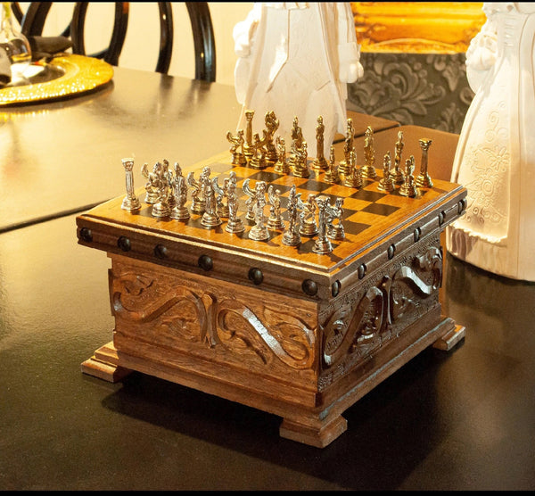 Wooden Chess Set Personalized Chess Board Handmade Chess 
