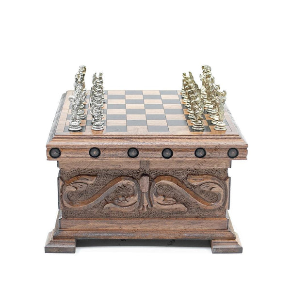 Chess Set with Storage, Handmade Custom Chess Set & Board with Hidden Key