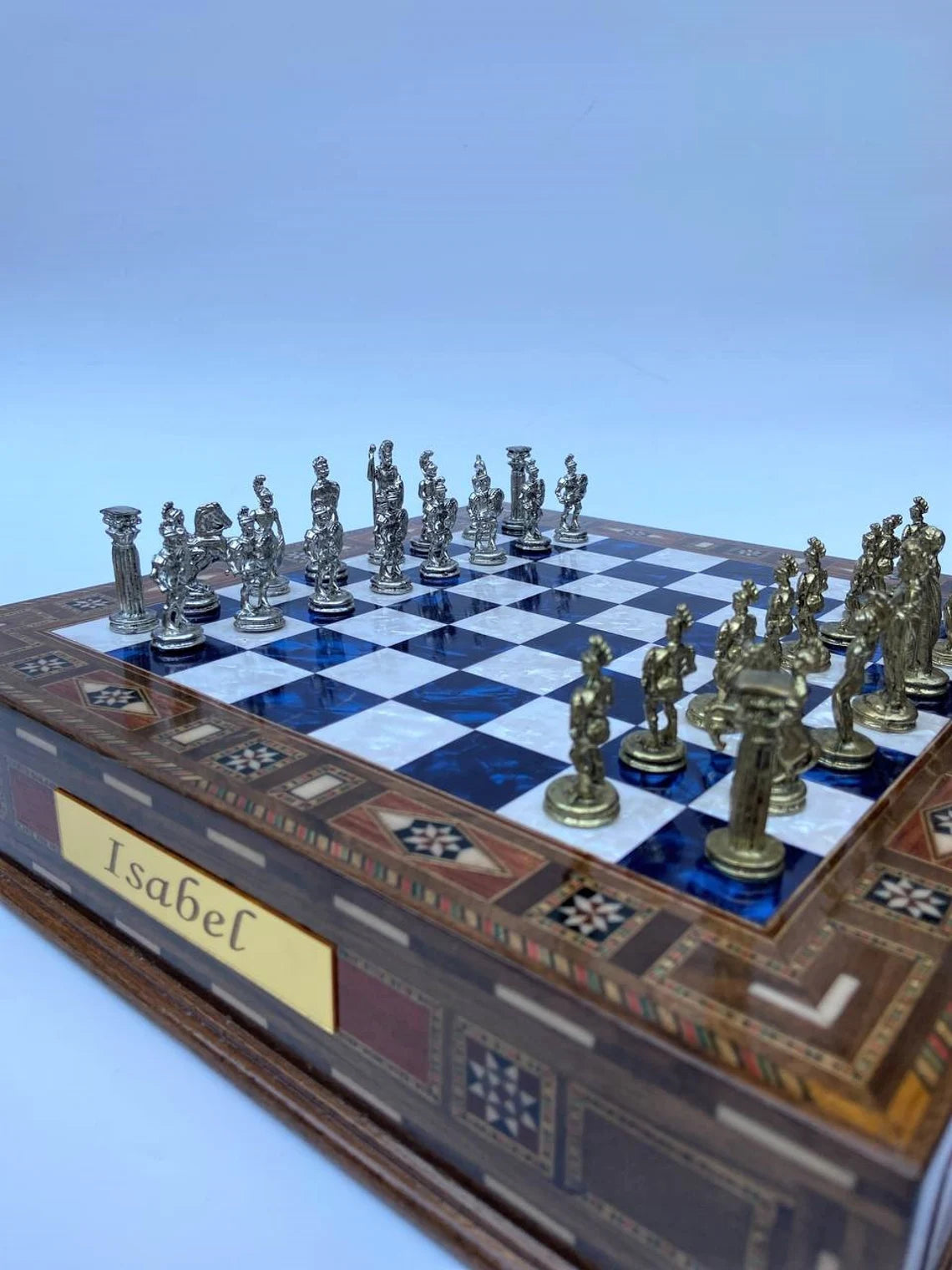 Premium Chess Set with Board Handmade Wooden Chess Board with Storage