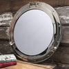 Beautiful Aluminum Porthole Mirror - 17inch W/ Chrome silver Finish