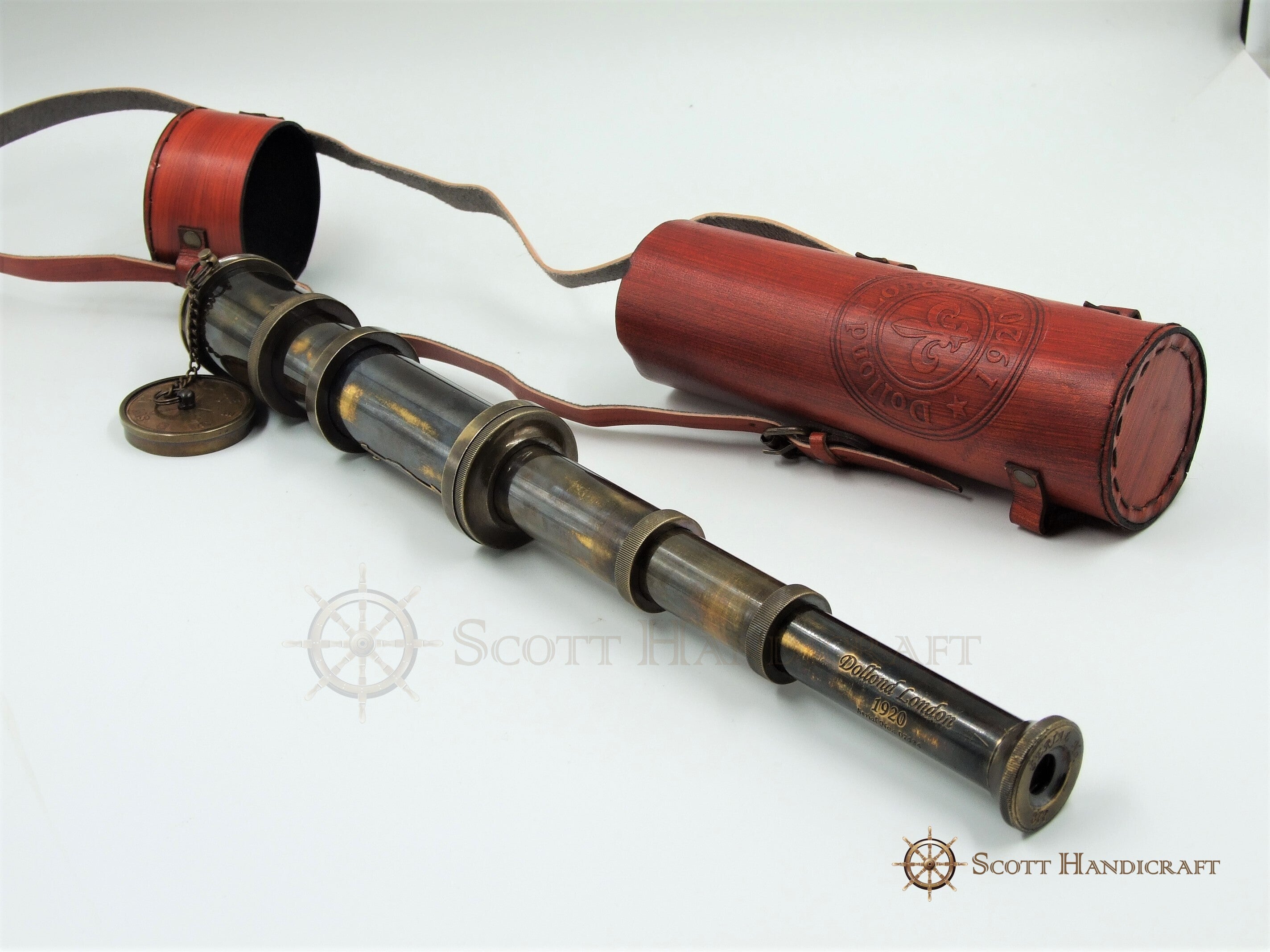 Pirate Brass Telescope with Leather bag
