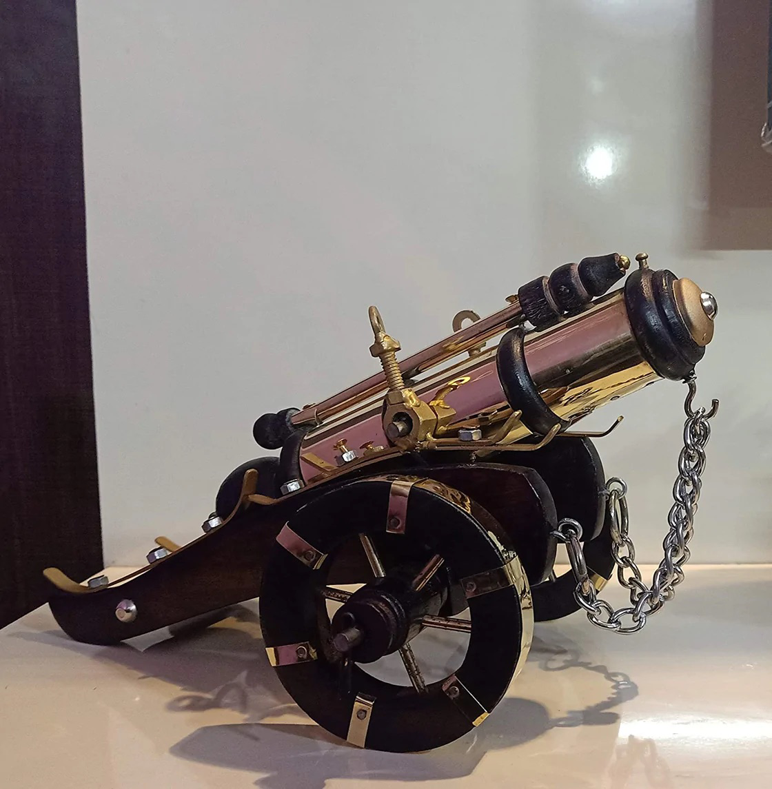 Handcrafted Wooden Cannon for Decoration or Gift
