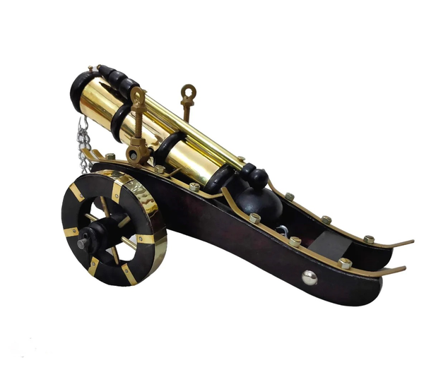 Handcrafted Wooden Cannon for Decoration or Gift