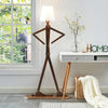 Decorative Floor and Swing Arm Floor Lamp, Wooden Reading Lights for Kids, Bedroom, Living Room, Home, Office, Farmhouse, LED Bulb Included