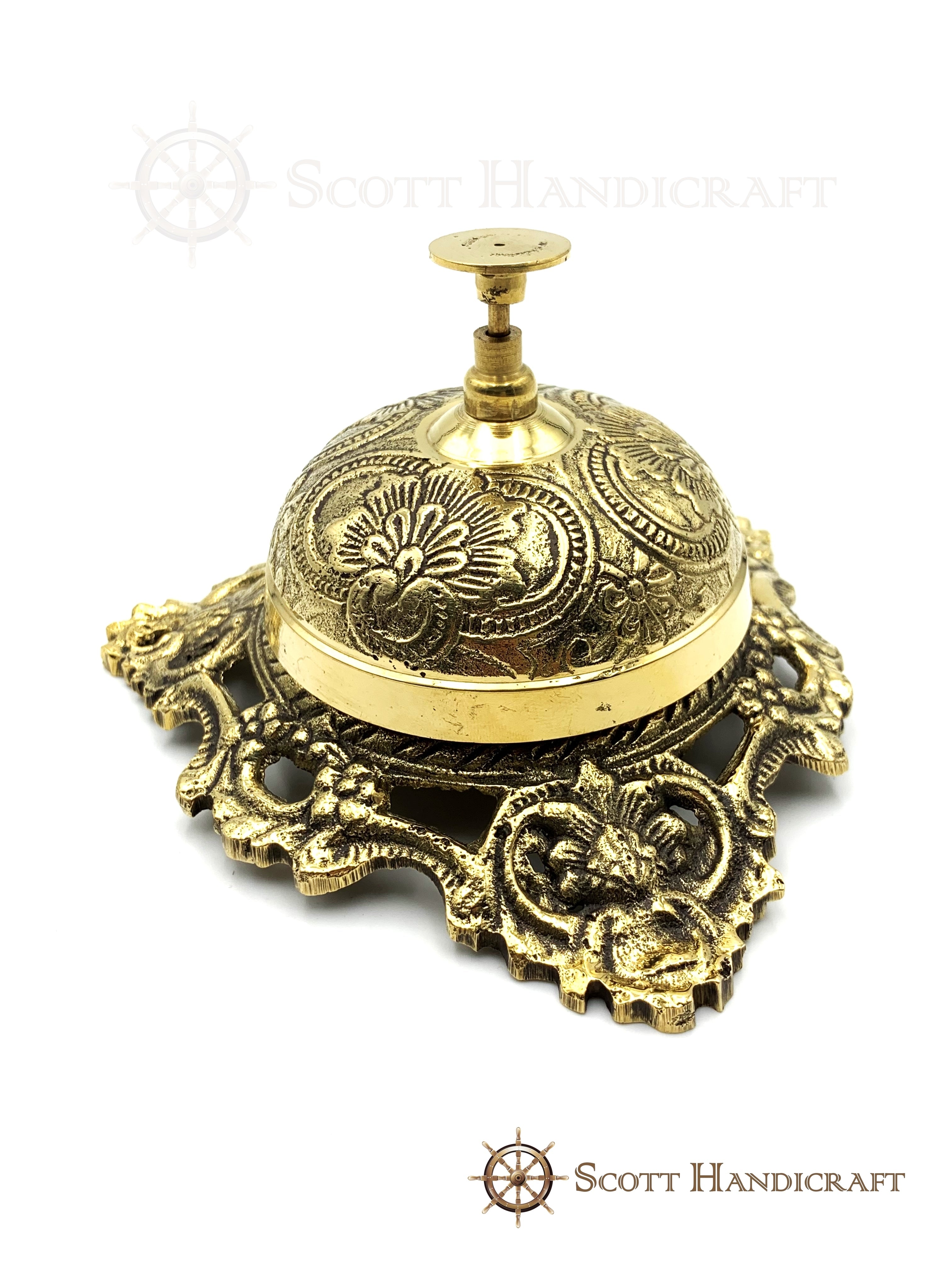 Vintage Model Brass Front Desk Bell - Scott Handicraft