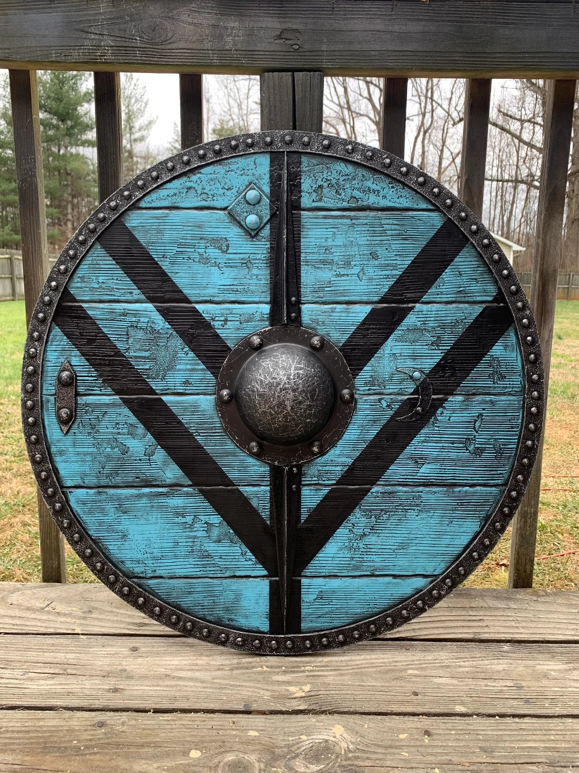 Handcrafted Legartha Shield-maiden Viking Shield - Scott Handicraft