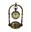 Victoria London Compass Style Nautical Maritime Ship Desk Clock Office Deck Decor Clock